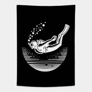 Scuba Diving Diver Tapestry