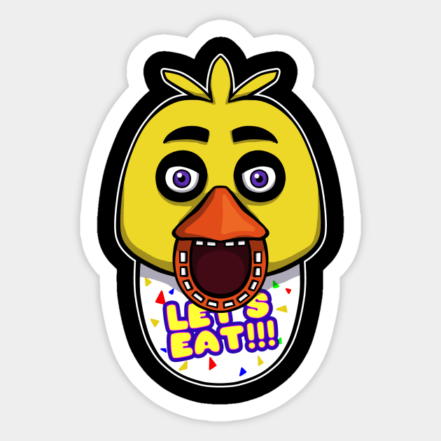 Chica five nights fnaf art | Sticker