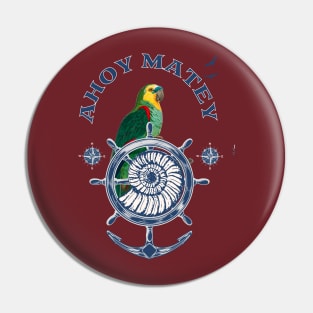 Ahoy Matey Parrot Pin