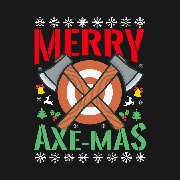 Merry Axemas Christmas Axe Throwing by thingsandthings