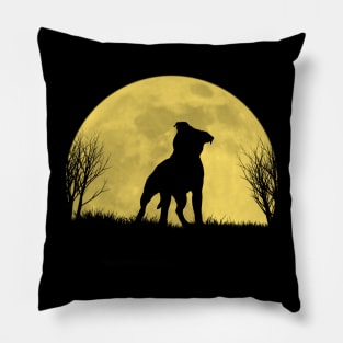 Under the moon staffie Pillow