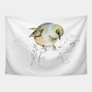 waxeye - Sylvereye bird Tapestry