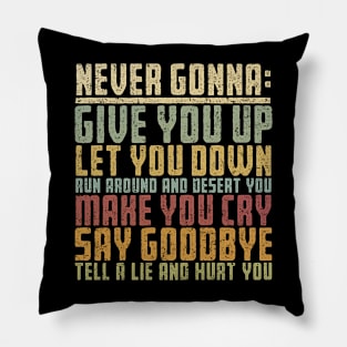 Things I am Never Gonna Do Pillow