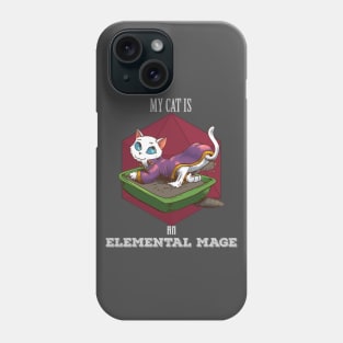 RPG cat elemental mage Phone Case