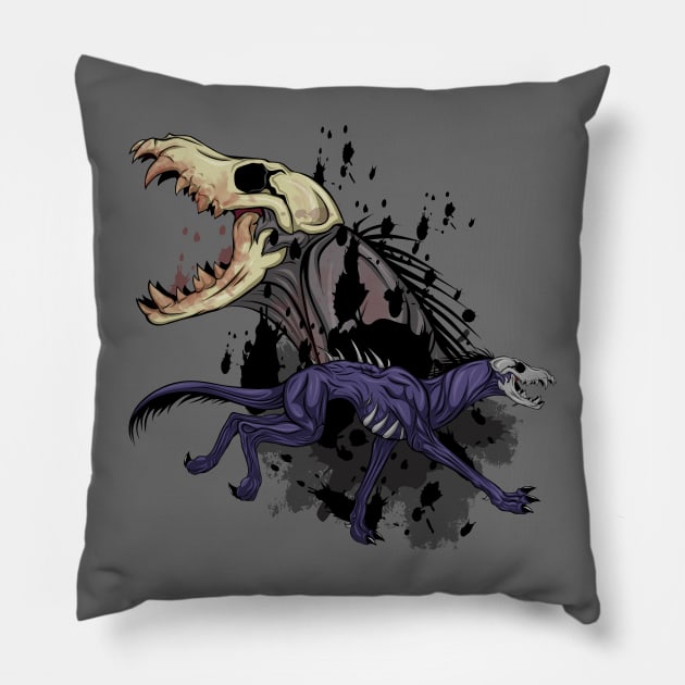 Dashing Skull Monster Pillow by SakuraDragon