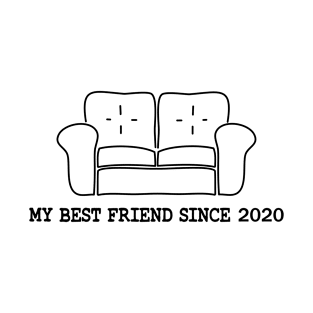 Virus Pandamic 2020 Sofa Stay Home Lazy Best Friend Do Nothing Gift Funny Contact Hate Humans Friend T-Shirt