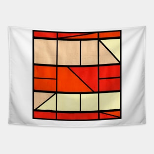 Autumnal Geometric Abstract Acrylic Painting Tapestry