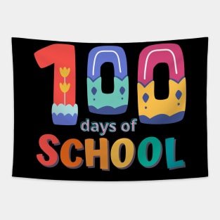 Happy 100 Days 100th Day of School T-Shirt Back to School Teaching Tapestry