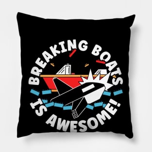 Orca Whale Yachts - Sinking Boats is Awesome Pillow