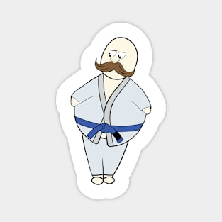 Brazilian Jiu-Jitsu Fatman Cartoon Magnet