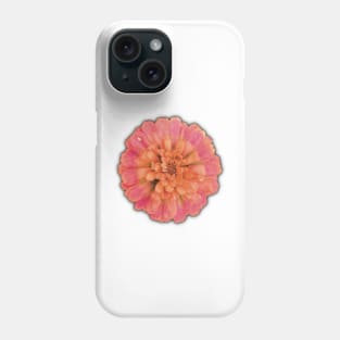 Pink and Peach Flower on the Edge of Decay - Photograph Art -  Digital Image Cut-out into a fun graphic perfect for stickers, notebooks, greeting cards, pillows and more Phone Case