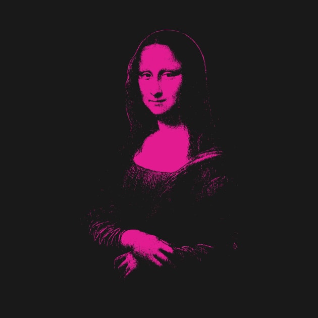 Pink Purple Mono Color Mona Lisa by pelagio