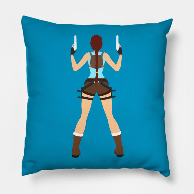 Lara Croft Pillow by Keith_Byrne