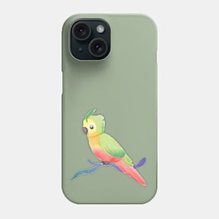 Cute Colorful Watercolor Parrot Phone Case