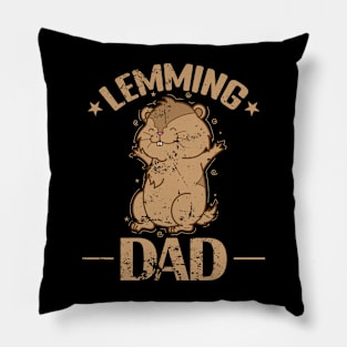 Lemming Dad Rodent Overconfidence Pillow