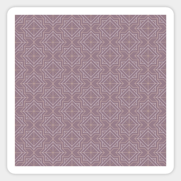 Minimal Geometric Pattern On Musk Mauve Background Minimal Sticker Teepublic
