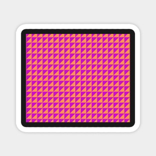 Orange and Pink Geometric Pattern Magnet