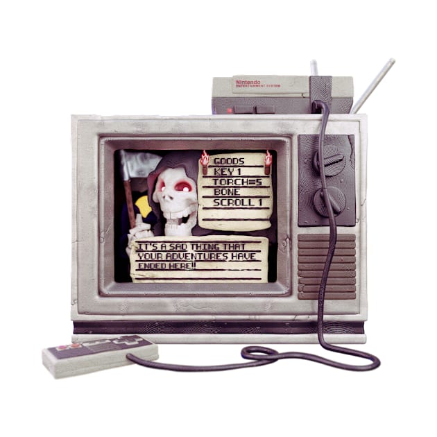 Shadowgate Game Over Retro TV by Kinpraw