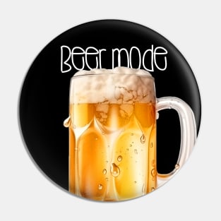 Beer Mode 3: Ice Cold Beer on a Dark Background Pin