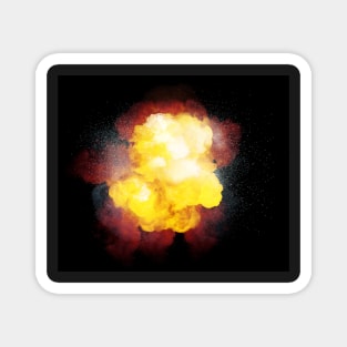 Realistic fiery explosion Magnet