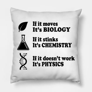 Biology - Chemistry - Physics Pillow