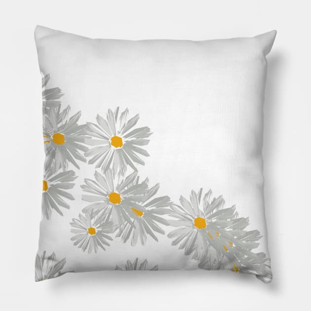 Flower white minimal margarita daisy Pillow by carolsalazar