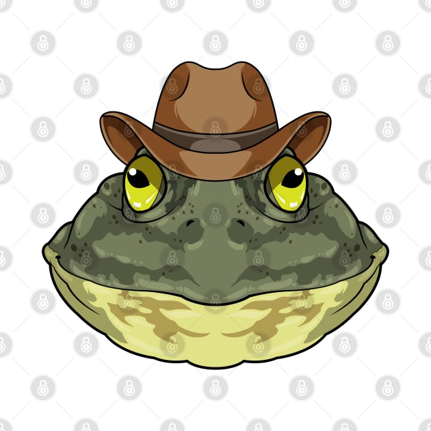 Frog as Cowboy with Hat by Markus Schnabel