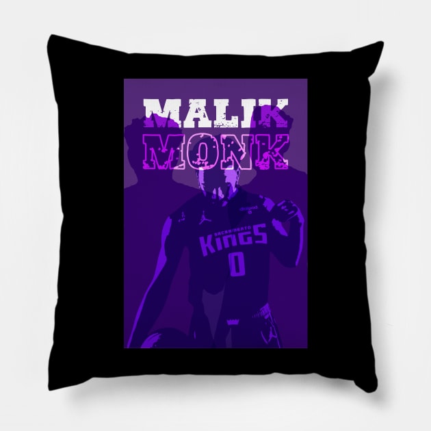 Malik Monk Vector Art Pillow by Playful Creatives