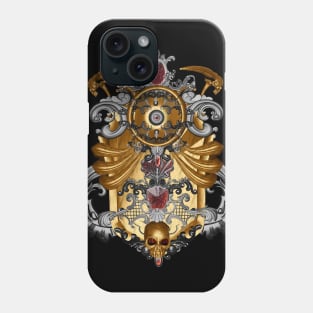 Elegant decorative shield with skull Phone Case