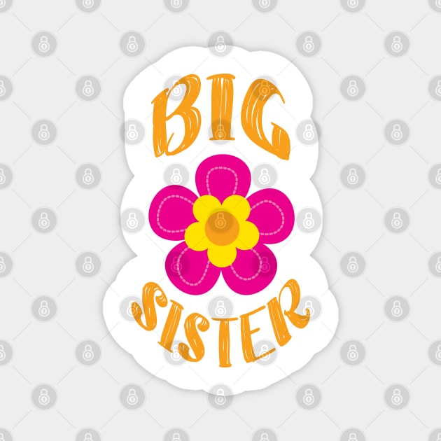 Big Sister Shirt: Cute Cotton Tee for Toddler Girls - Perfect for Baby Announcements! Magnet by Tokoku Design