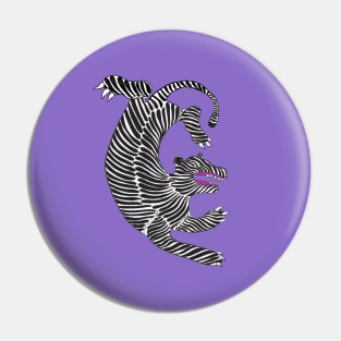 Snow Tiger cat striped art decorative Pin