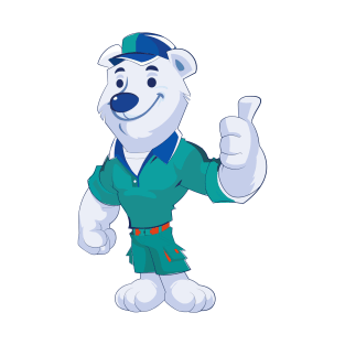 Polar Bear Mascot Cartoon T-Shirt