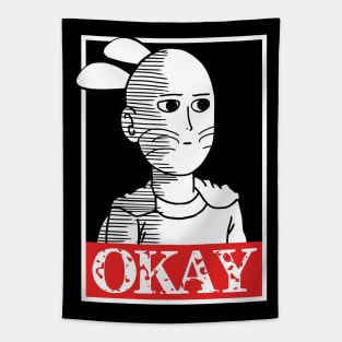 Okay Funny Mouse Face Meme Tapestry