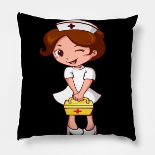 Women's I am a Mom and a Nurse Nothing Scares Me Medical Appreciation Gift for Girls Pillow