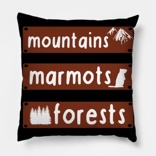 Alps mountains marmot forest nature photo sleeping Pillow