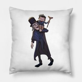 Ebenezer Scrooge & Tiny Tim Pillow