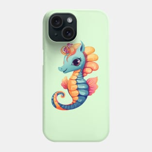 cute seahorse cartoon Phone Case