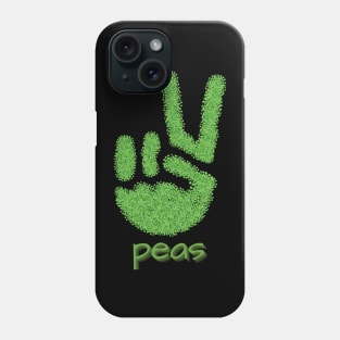 Peas (Peace Hand Sign - Outline) Phone Case