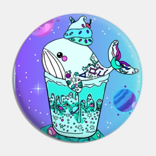 Galaxy Frappe Whale (seafoam) Pin