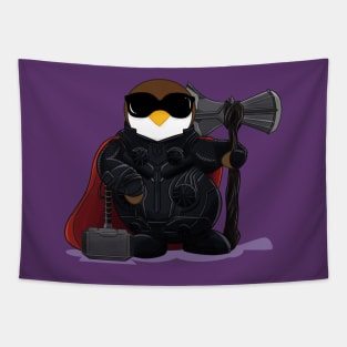 Thor Penguin Mashup Tapestry