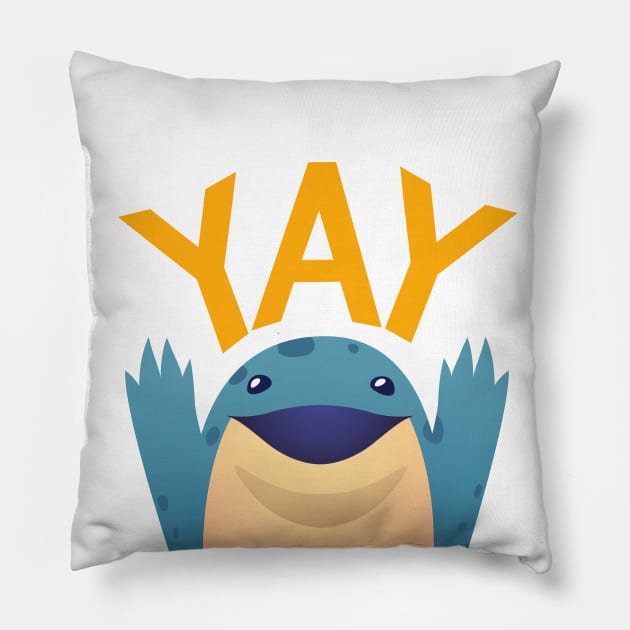 Quaggan Yay Pillow by AuroraPeachy