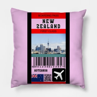 New Zealand first class boarding pass Pillow