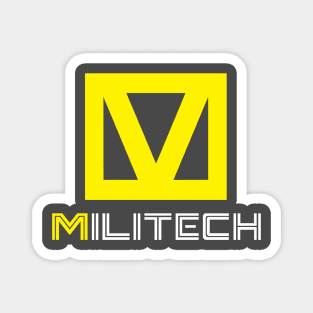 Militech Corp White Logo Magnet