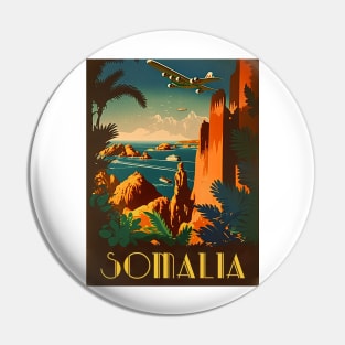 Somalia Vintage Travel Art Poster Pin