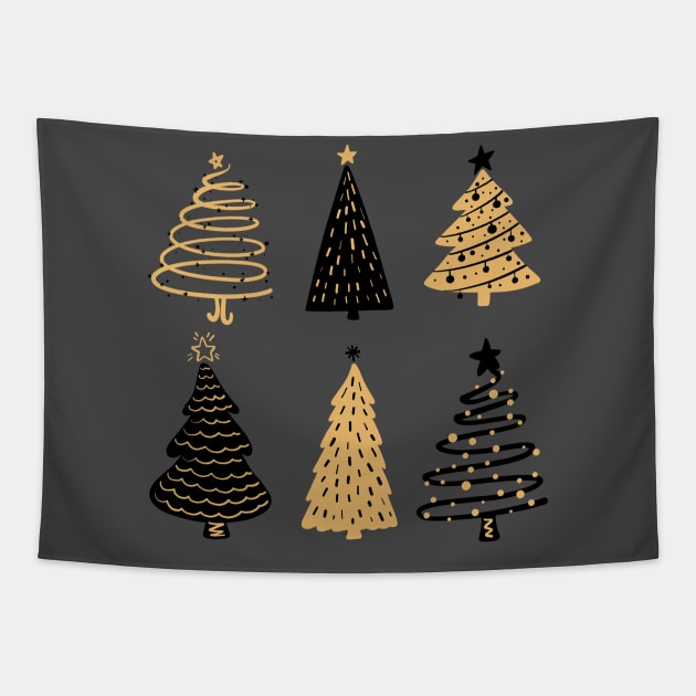 Christmas Trees Collection Tapestry by Mako Design 