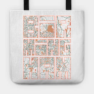 Birmingham, West Midlands, England City Map Typography - Bohemian Tote