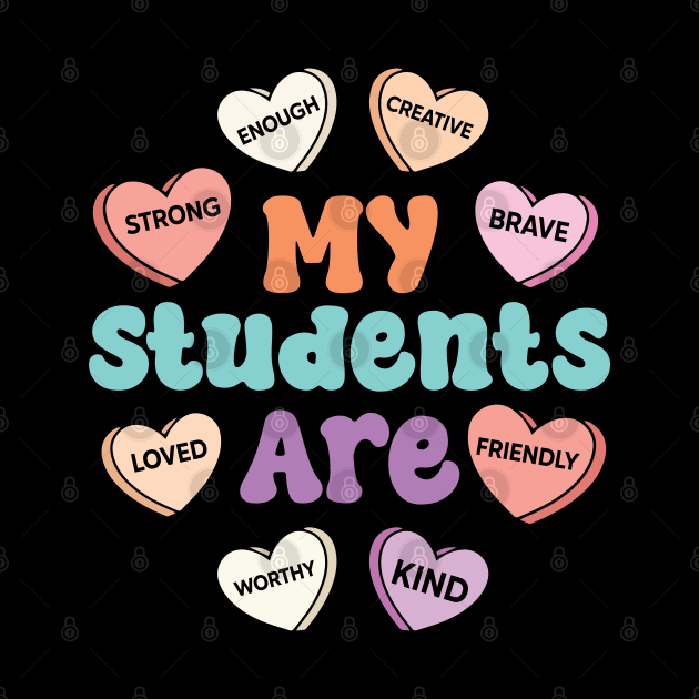 Teacher Valentines Day Positive Affirmations Candy Heart by RiseInspired
