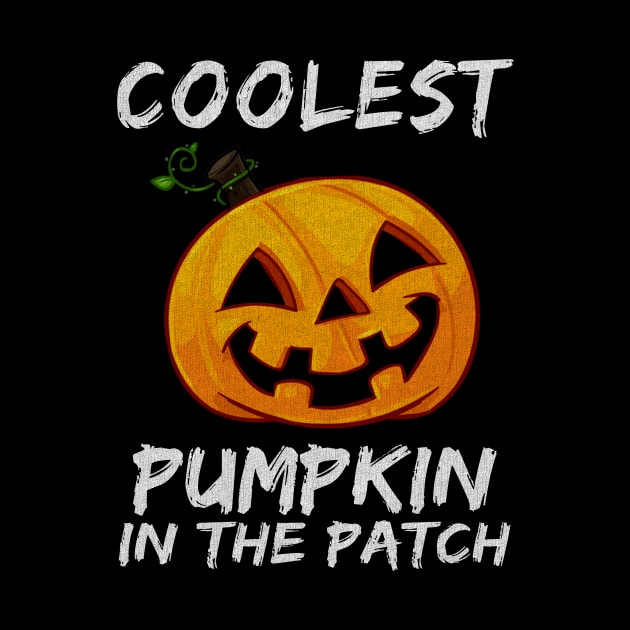 Kids Coolest Pumpkin In The Patch Halloween Boys Girls Men Shirt by WoowyStore