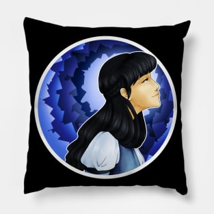 Emeraldia Headshot Badge Pillow