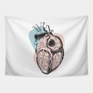 Anatomical Heart • Pastel Pink & Blue • Pastel Goth Tapestry